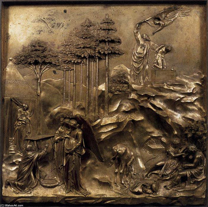 Order Paintings Reproductions The Story of Abraham, 1425 by Lorenzo Ghiberti (1378-1455, Italy) | ArtsDot.com