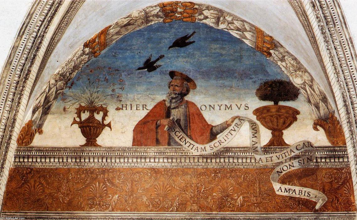 Buy Museum Art Reproductions St Jerome, 1475 by Davide Ghirlandaio (1452-1525, Italy) | ArtsDot.com