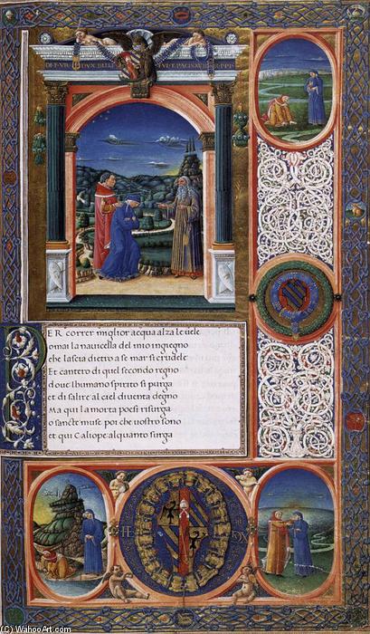 Frontispiece to Purgatory by Dante, 1477 di Guglielmo Giraldi Magri Del Guglielmo Giraldi Magri Del | ArtsDot.com