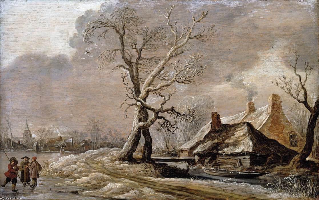 Buy Museum Art Reproductions Winter Landscape, 1627 by Jan Van Goyen (1596-1656, Netherlands) | ArtsDot.com