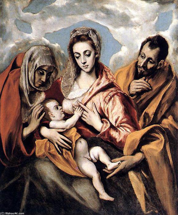 順序 「アート再現 聖なる家族, 1595 バイ El Greco (Doménikos Theotokopoulos) (1541-1614, Greece) | ArtsDot.com