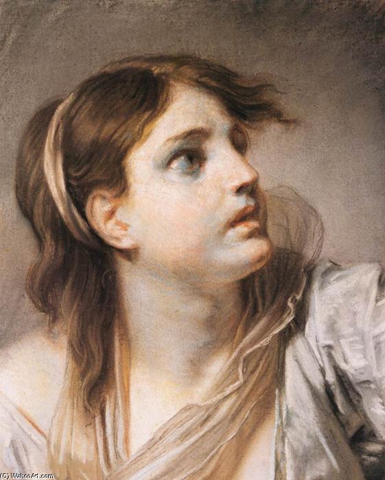 Order Artwork Replica Fear, Expression Head by Jean-Baptiste Greuze (1725-1805, France) | ArtsDot.com