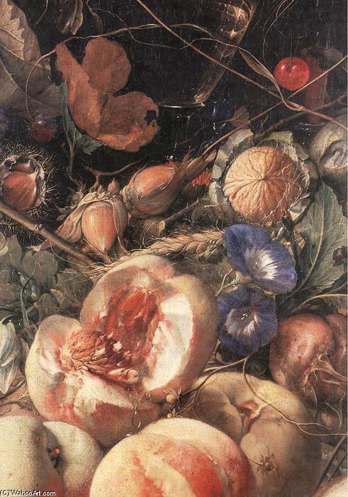 Order Artwork Replica Still-Life with Flowers and Fruit (detail) by Cornelis De Heem (1631-1695, Netherlands) | ArtsDot.com