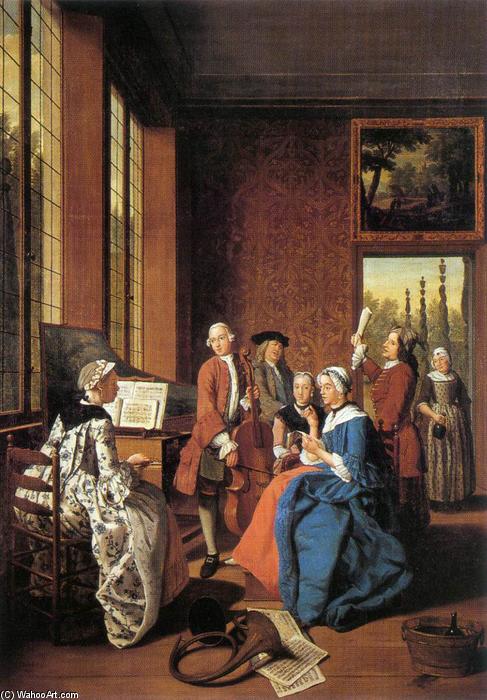 Order Art Reproductions Concert in an Interior, 1764 by Jan Jozef Ii Horemans (1714-1790, Belgium) | ArtsDot.com