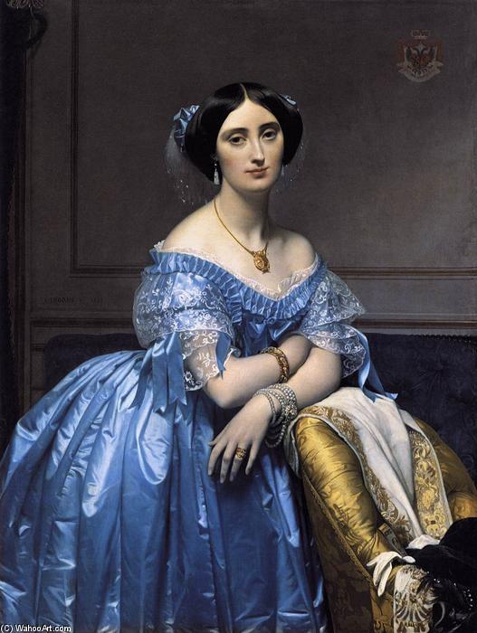Order Paintings Reproductions Princess de Broglie, 1851 by Jean Auguste Dominique Ingres (1780-1867, France) | ArtsDot.com
