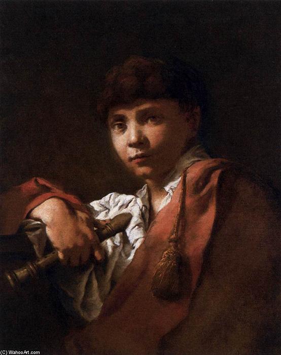 Buy Museum Art Reproductions Boy with Flute, 1740 by Domenico Maggiotto (1713-1794, Italy) | ArtsDot.com
