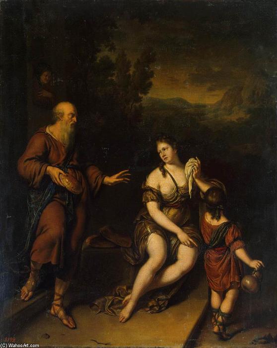 Order Oil Painting Replica Expulsion of Hagar, 1724 by Willem Van Mieris (1662-1747, Netherlands) | ArtsDot.com