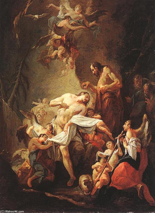 Order Paintings Reproductions Baptism of Christ, 1740 by Joseph Ignaz Mildorfer (1719-1775, Austria) | ArtsDot.com