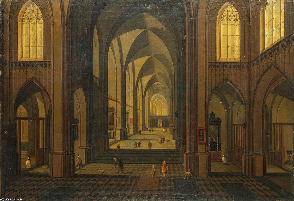 Order Art Reproductions Interior of a Gothic Church, 1636 by Peeter Neeffs The Younger | ArtsDot.com