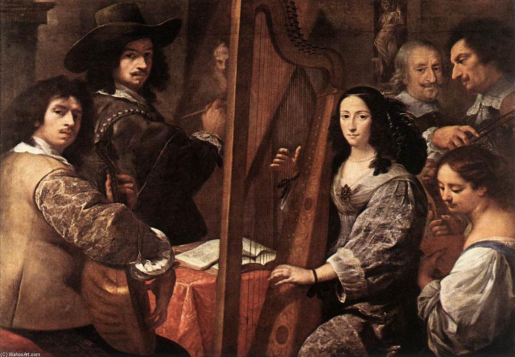 Order Oil Painting Replica The Artist and his Family by Carlo Francesco Nuvolone (1609-1662, Italy) | ArtsDot.com
