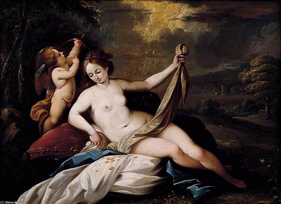 Order Oil Painting Replica Venus and Cupid in a Landscape by Giuseppe Nuvolone (1619-1703, Italy) | ArtsDot.com