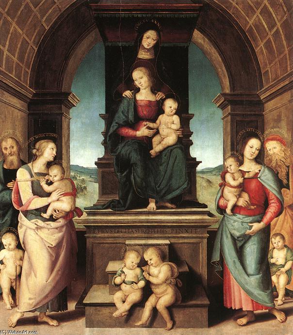 Order Oil Painting Replica The Family of the Madonna, 1500 by Vannucci Pietro (Le Perugin) (1446-1523) | ArtsDot.com