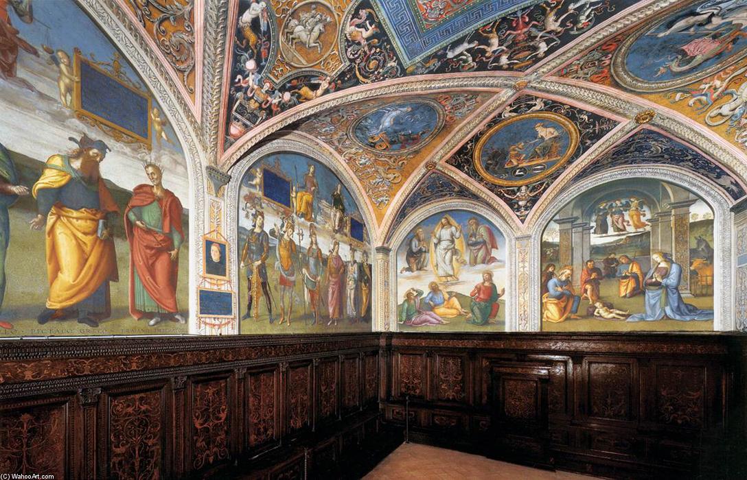 Order Oil Painting Replica View of the Sala di Udienza, 1497 by Vannucci Pietro (Le Perugin) (1446-1523) | ArtsDot.com