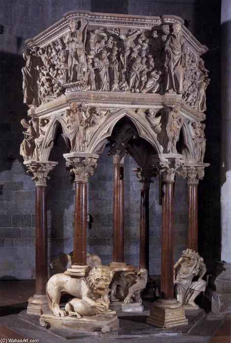 Order Paintings Reproductions Pulpit, 1301 by Giovanni Pisano (1248-1318, Italy) | ArtsDot.com