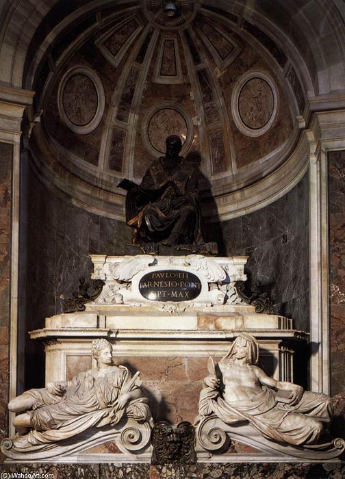 Order Oil Painting Replica Tomb of Pope Paul III, 1549 by Guglielmo Della Porta (1515-1577, Italy) | ArtsDot.com