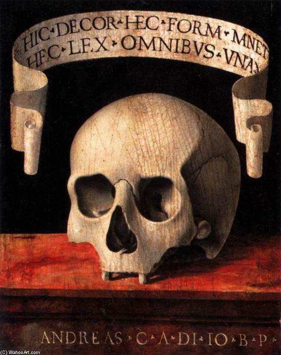 Order Art Reproductions Memento Mori (verso), 1502 by Andrea Previtali (1480-1528, Italy) | ArtsDot.com