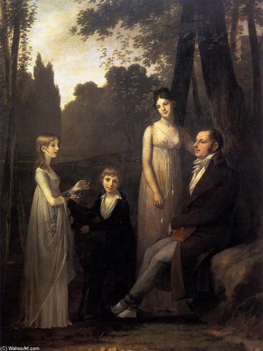 Buy Museum Art Reproductions Rutger Jan Schimmelpenninck with his Wife and Children, 1801 by Pierre-Paul Prud'hon (1758-1823, France) | ArtsDot.com