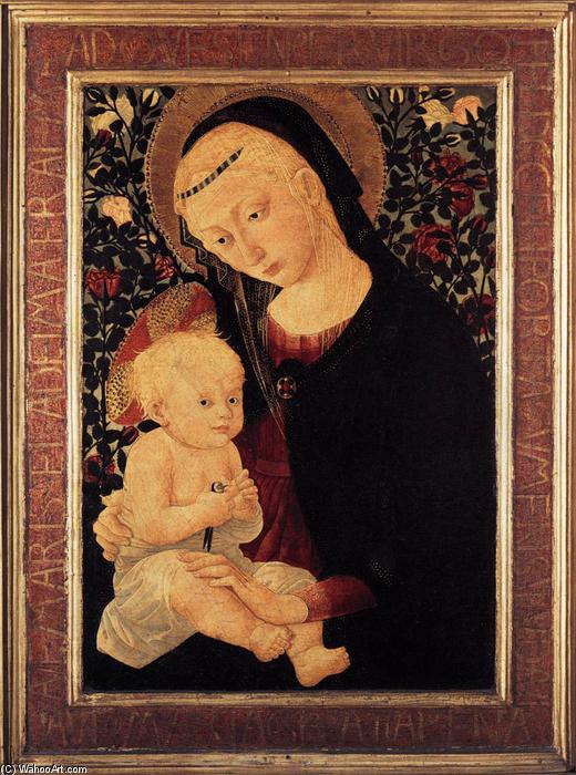 Order Paintings Reproductions Madonna and Child with a Goldfinch by Pseudo Pier Francesco Fiorentino (1444-1497, Italy) | ArtsDot.com