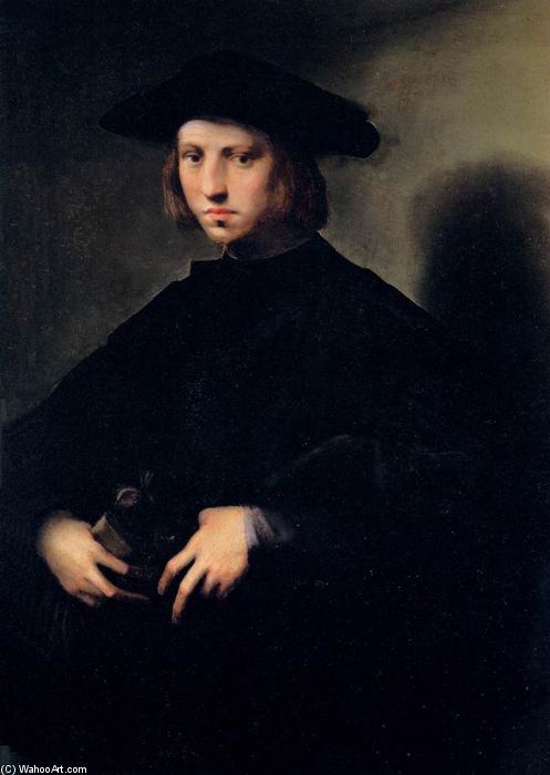 Order Paintings Reproductions Portrait of a Boy, 1525 by Domenico Puligo (1492-1527, Italy) | ArtsDot.com