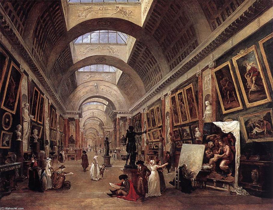 Order Art Reproductions Design for the Grande Galerie in the Louvre, 1796 by Hubert Robert (1733-1808, France) | ArtsDot.com