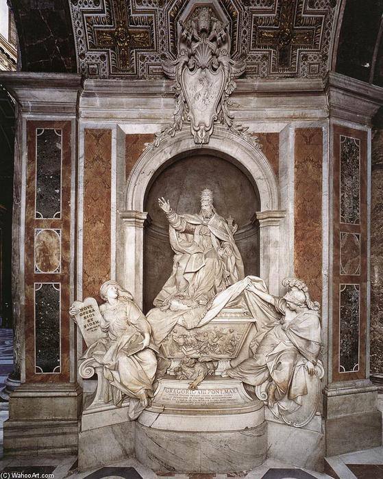Order Oil Painting Replica Tomb of Gregory XIII, 1719 by Camillo Rusconi (1658-1728, Italy) | ArtsDot.com