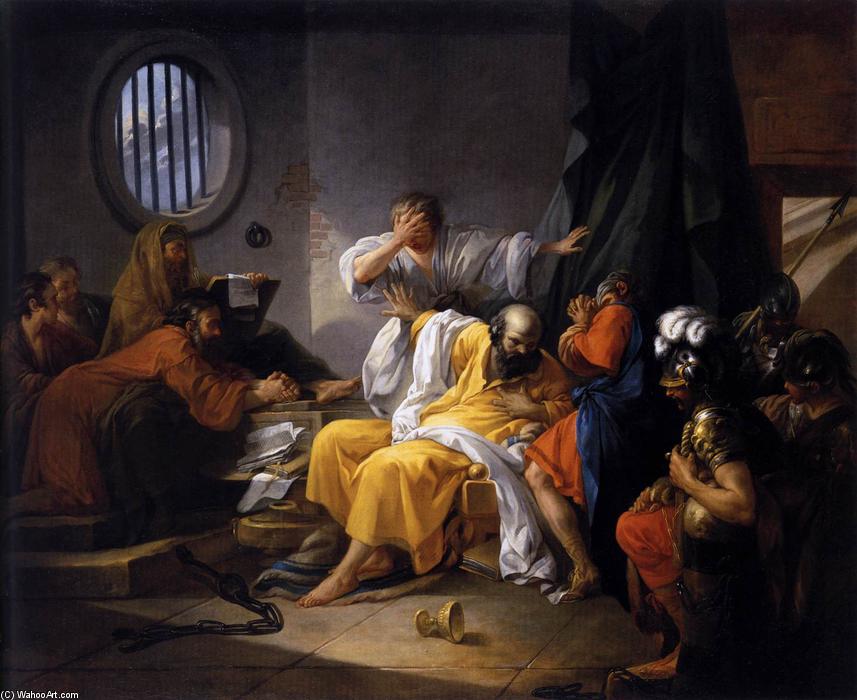 Ordinare Riproduzioni Di Belle Arti La morte di Socrate, 1762 di Jacques Philip Joseph De Saint Quentin (1738-1780, France) | ArtsDot.com