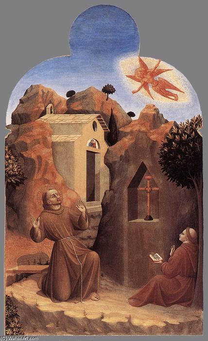 Order Paintings Reproductions The Stigmatisation of St Francis, 1437 by Sassetta (Stefano Di Giovanni) (1392-1450, Italy) | ArtsDot.com