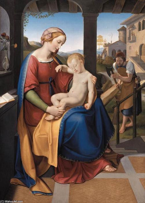 Order Art Reproductions The Holy Family beneath the Portico, 1818 by Friedrich Wilhelm Schadow (1789-1862) | ArtsDot.com