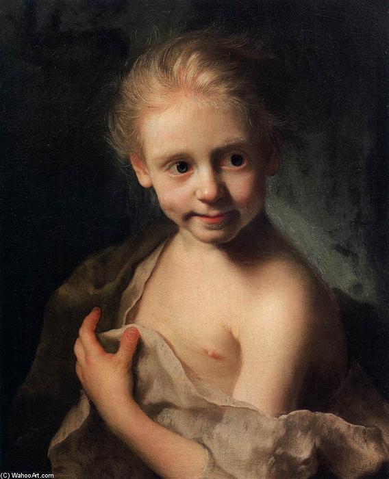 Order Paintings Reproductions Portrait of a Small Girl by Christian Seybold (1695-1768, Germany) | ArtsDot.com