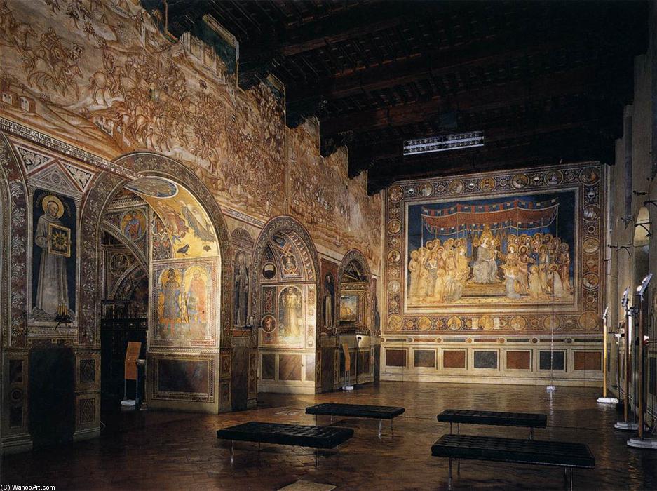 Order Oil Painting Replica View of the Sala del Mappamondo by Simone Martini (1284-1344, Italy) | ArtsDot.com