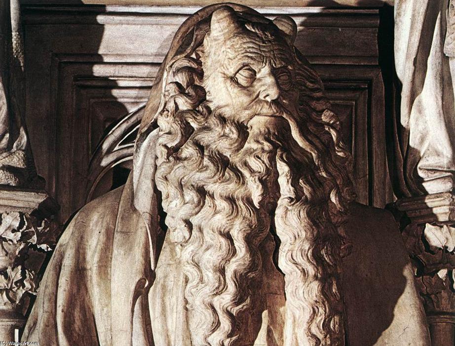 順序 手描き油絵 モーセの井戸:モーセ(詳細), 1395 バイ Claus Sluter (1355-1406, Netherlands) | ArtsDot.com