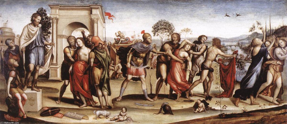 Order Paintings Reproductions The Rape of the Sabine Women, 1506 by Il Sodoma (Giovanni Antonio Bazzi) (1447-1549, Italy) | ArtsDot.com