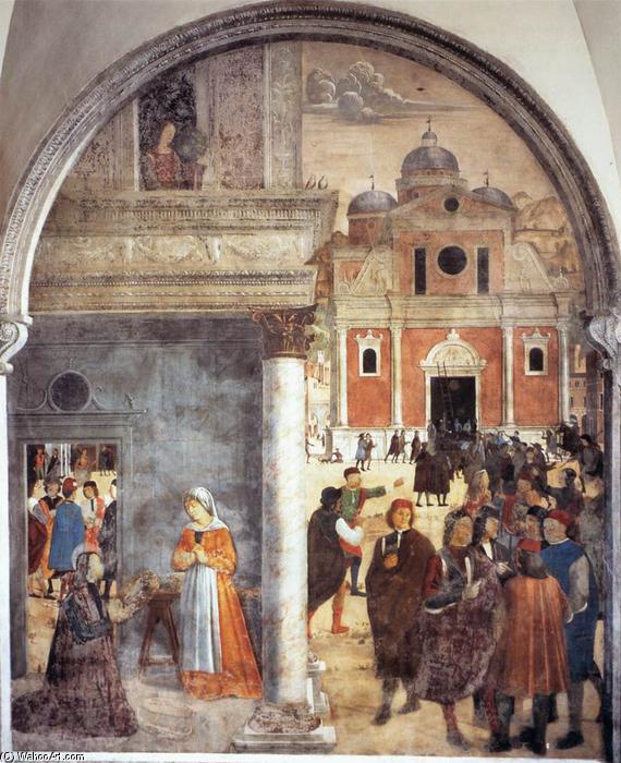 Order Paintings Reproductions Scene from the Life of St Benedict, 1502 by Antonio Solario (Lo Zingaro) (1465-1514, Italy) | ArtsDot.com