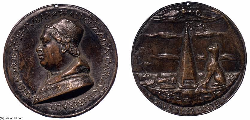 Order Artwork Replica Medal of Cardinal Francesco Gonzaga (verso), 1483 by Sperandio Savelli (1425-1504, Italy) | ArtsDot.com