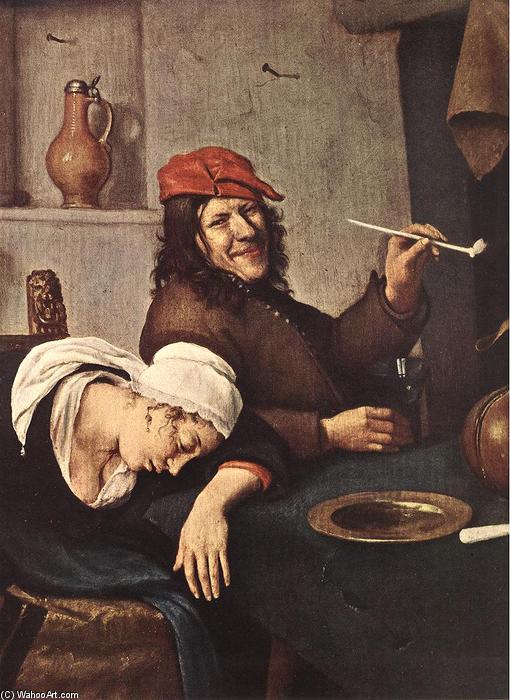 Order Paintings Reproductions The Drinker (detail), 1660 by Jan Steen (1626-1679, Netherlands) | ArtsDot.com