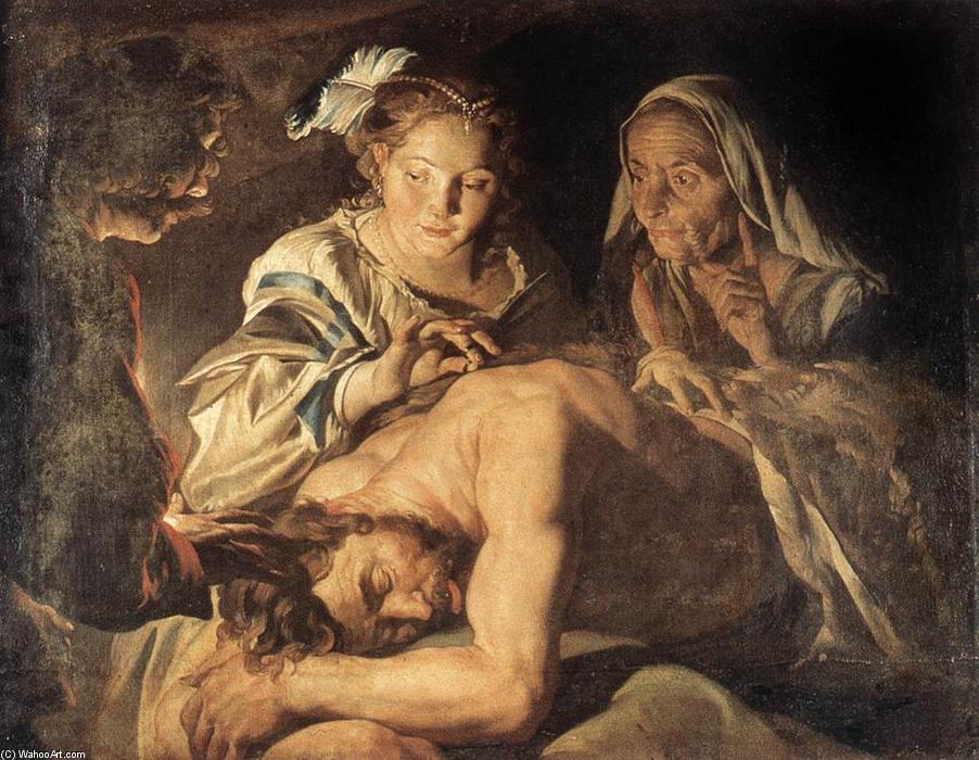 Order Paintings Reproductions Samson and Delilah, 1630 by Matthias Stom (1590-1670, Netherlands) | ArtsDot.com