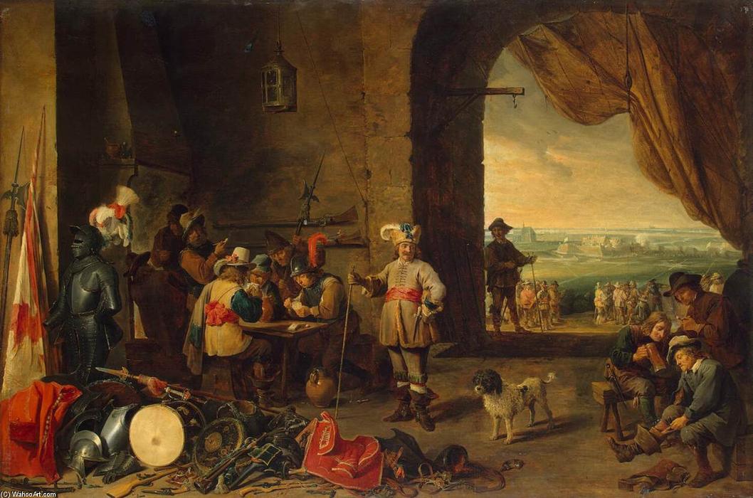 Order Oil Painting Replica Guardroom, 1642 by David The Younger Teniers (1610-1690, Belgium) | ArtsDot.com