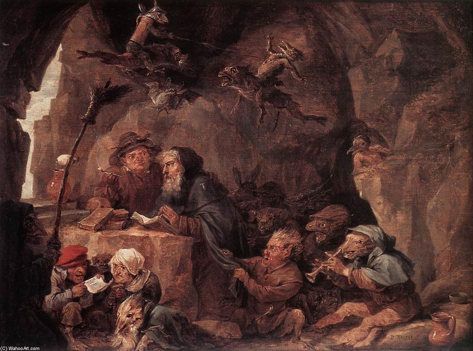 Buy Museum Art Reproductions Temptation of St Anthony by David The Younger Teniers (1610-1690, Belgium) | ArtsDot.com