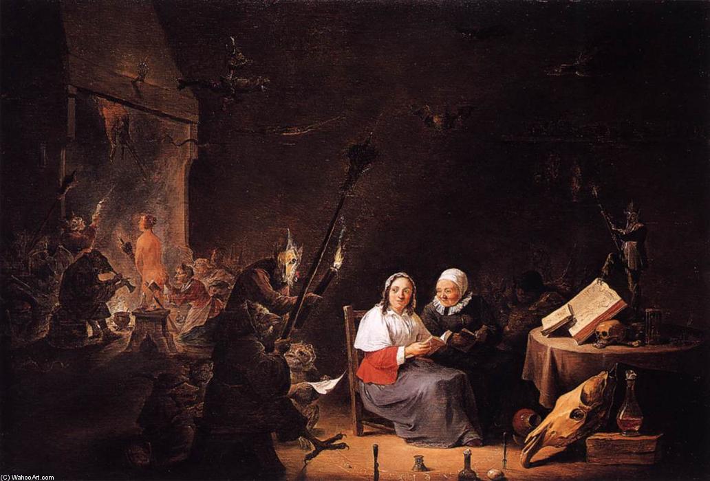 Order Oil Painting Replica Witches` Initiation, 1647 by David The Younger Teniers (1610-1690, Belgium) | ArtsDot.com