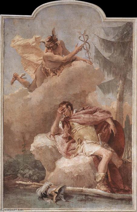 Order Paintings Reproductions Mercury Appearing to Aeneas, 1757 by Giovanni Battista Tiepolo (2007-1770, Italy) | ArtsDot.com