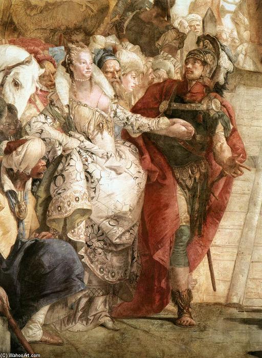 Order Oil Painting Replica The Meeting of Anthony and Cleopatra (detail), 1746 by Giovanni Battista Tiepolo (2007-1770, Italy) | ArtsDot.com