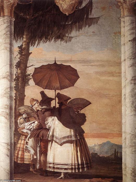 Order Paintings Reproductions Summer Stroll, 1757 by Giovanni Domenico Tiepolo (2007-1770, Italy) | ArtsDot.com