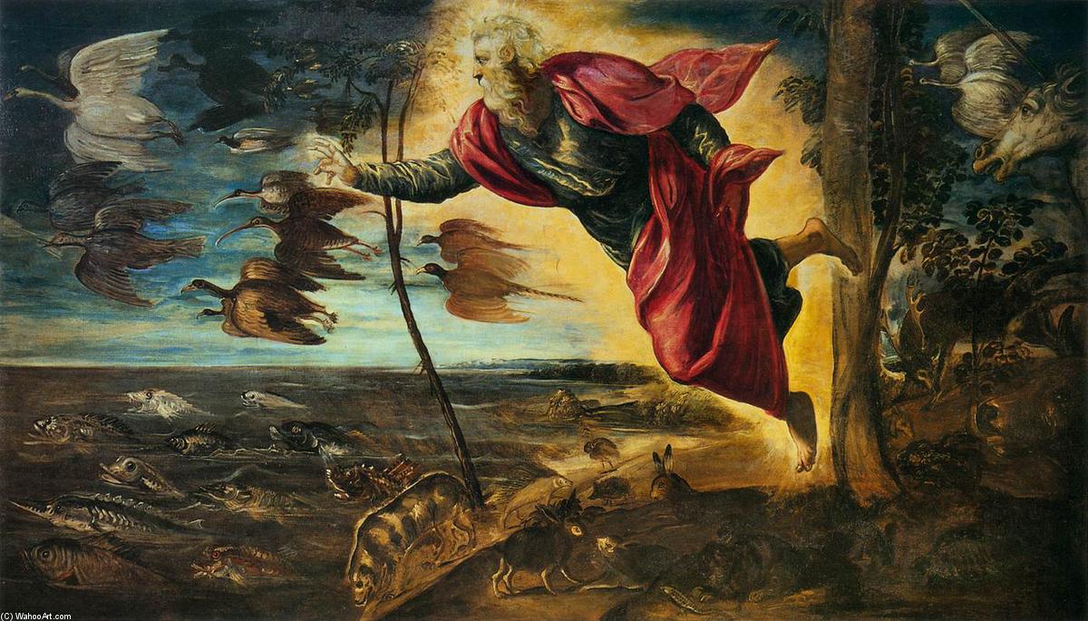 Order Art Reproductions Creation of the Animals, 1551 by Tintoretto (Jacopo Comin) (1518-1594, Italy) | ArtsDot.com