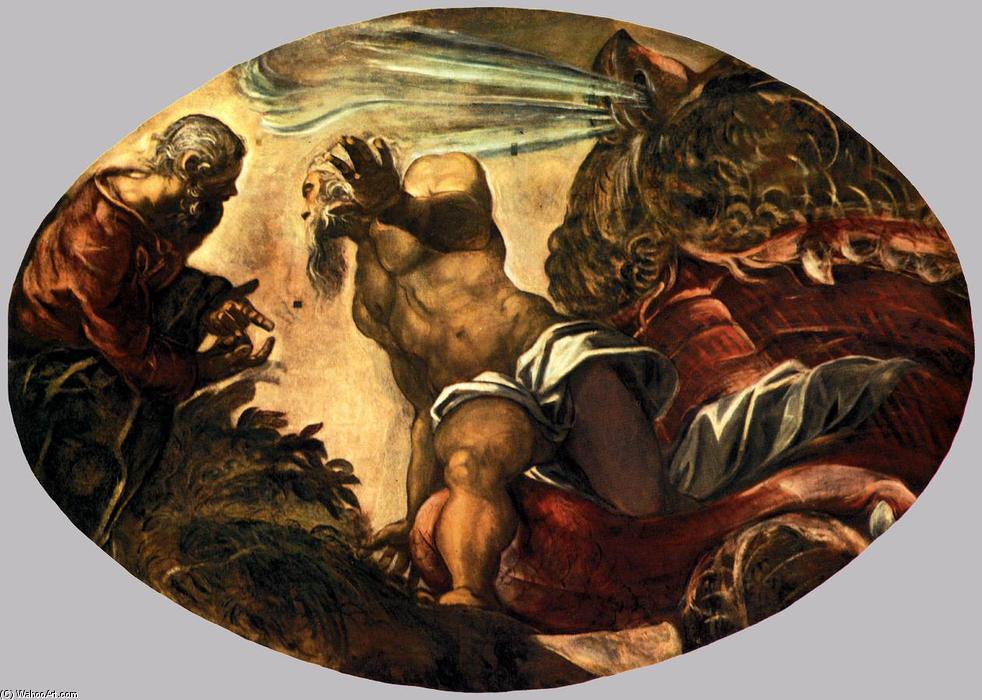 Buy Museum Art Reproductions Jonah Leaves the Whale`s Belly, 1577 by Tintoretto (Jacopo Comin) (1518-1594, Italy) | ArtsDot.com