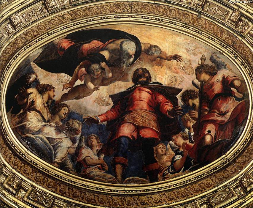 Order Paintings Reproductions The Apotheosis of St Roch, 1564 by Tintoretto (Jacopo Comin) (1518-1594, Italy) | ArtsDot.com