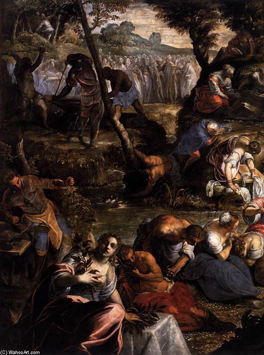 Buy Museum Art Reproductions The Jews in the Desert (detail), 1592 by Tintoretto (Jacopo Comin) (1518-1594, Italy) | ArtsDot.com