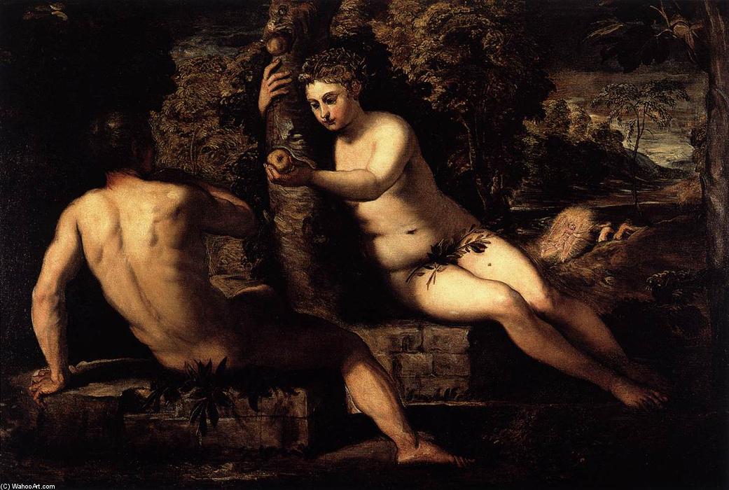 Buy Museum Art Reproductions The Temptation of Adam, 1551 by Tintoretto (Jacopo Comin) (1518-1594, Italy) | ArtsDot.com
