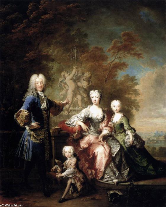 Order Art Reproductions Count Ferdinand Adolf von Plettenberg and his Family, 1727 by Robert Le Vrac De Tournières (1667-1752, France) | ArtsDot.com