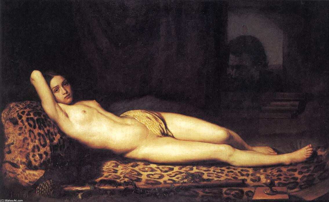 Order Artwork Replica Nude Girl on a Panther Skin, 1844 by Félix Trutat (1824-1848, France) | ArtsDot.com
