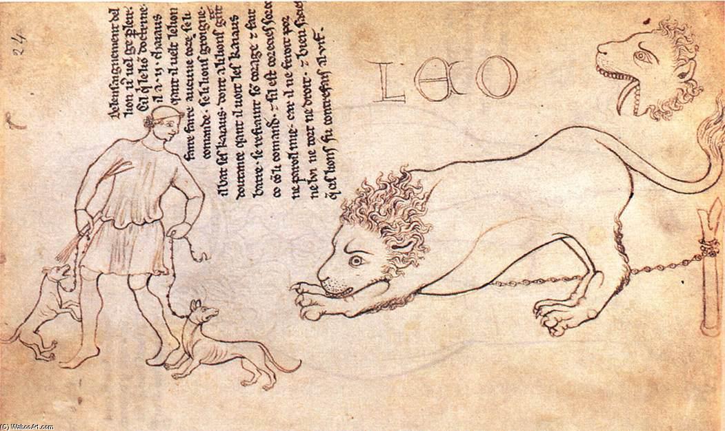 Buy Museum Art Reproductions Lion drawn from life, 1235 by Villard De Honnecourt (1200-1266) | ArtsDot.com